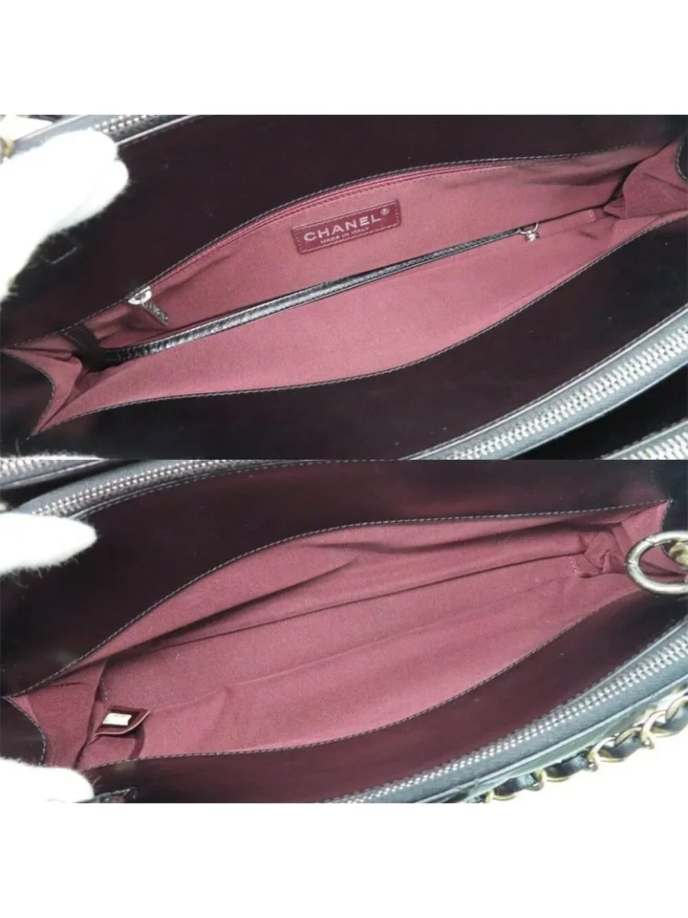 Chanel Quilted Chain Shoulder Bag Bow-ring Black Antique Hardware No - Picture 5 of 10